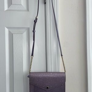 Kate Spade Tinsel Flap Crossbody and envelope 2 in 1 Bag Glitter Frosted